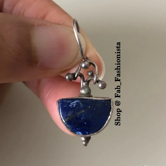 Lapis sterling silver pendant piece - Picture 4 of 6